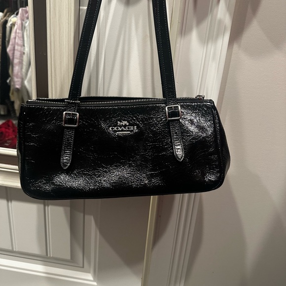 Coach Handbags - Coach Shiny Black Shoulder Bag Asher bag